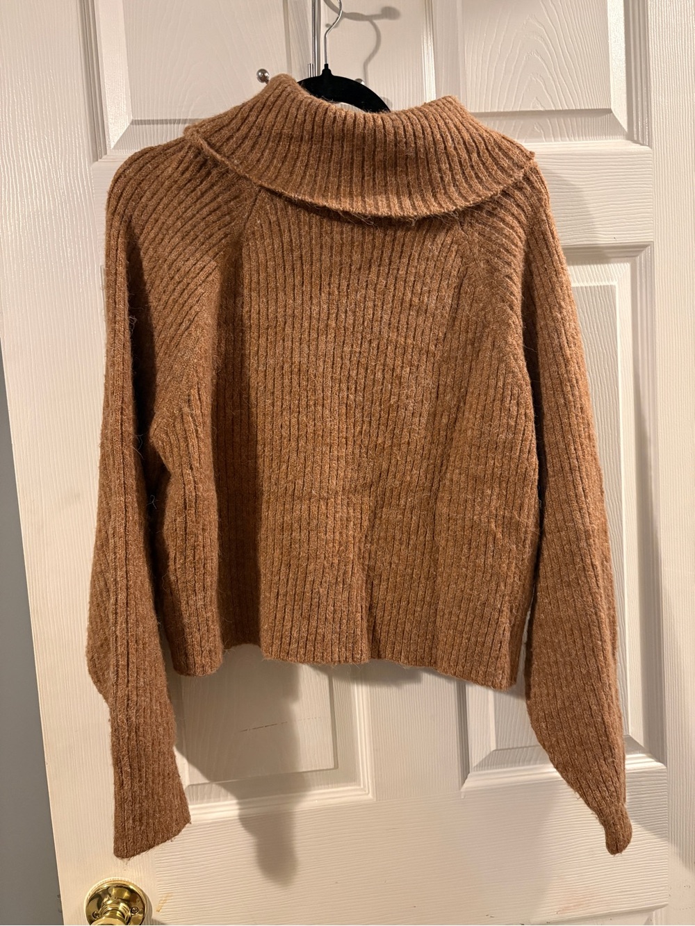 Old Navy Ribbed Funnel Neck Sweater - Camel Brown